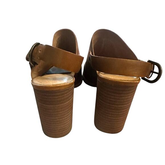 Women 9 Madewell The Riley Convertible Slingback Mule English Saddle Brown - Picture 4 of 10